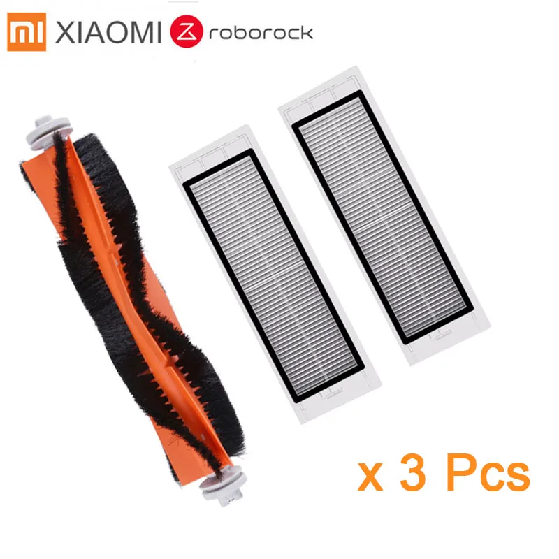 

3 pcs Xiaomi Robot Vacuum Cleaner Spare Parts Kits including HEPA Filter *2 ,Roller brush *1 Suitable for Xiaomi roboroc Robot