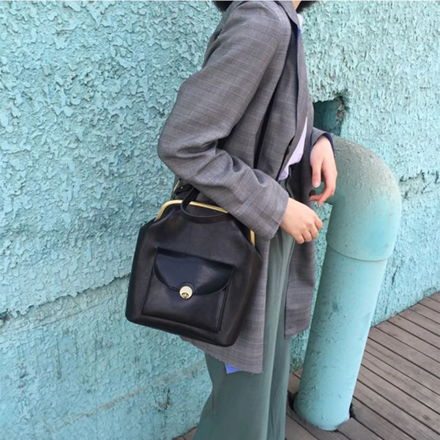 خمر كليب المرأة حقيبة بو الجلود الكتف Crossbody مصمم العلامة التجارية النساء Crossbody حقيبة الترفيه السفر حقيبة محفظة 2019 كيس شيك