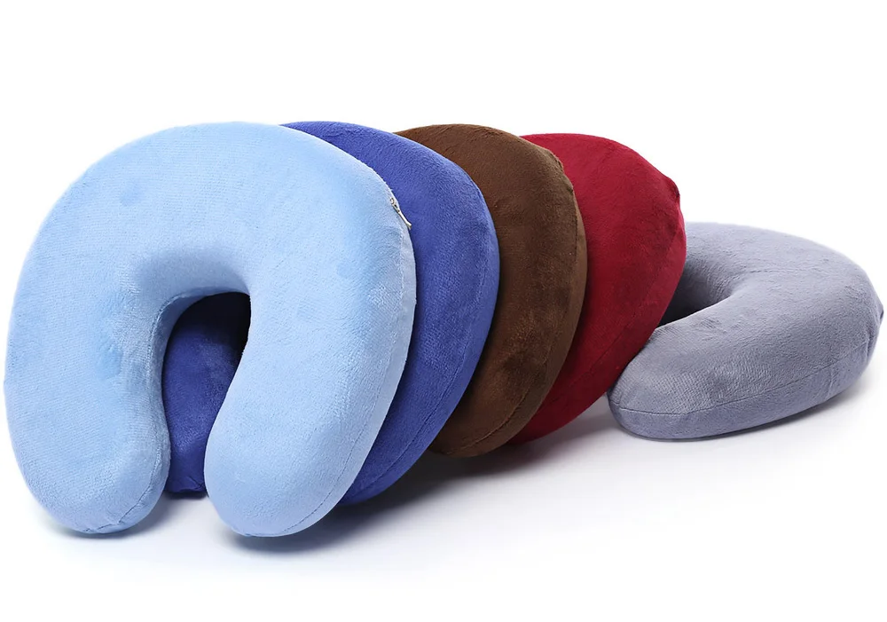 U Shaped Slow Rebound Memory Foam Travel Neck Pillow Headrest