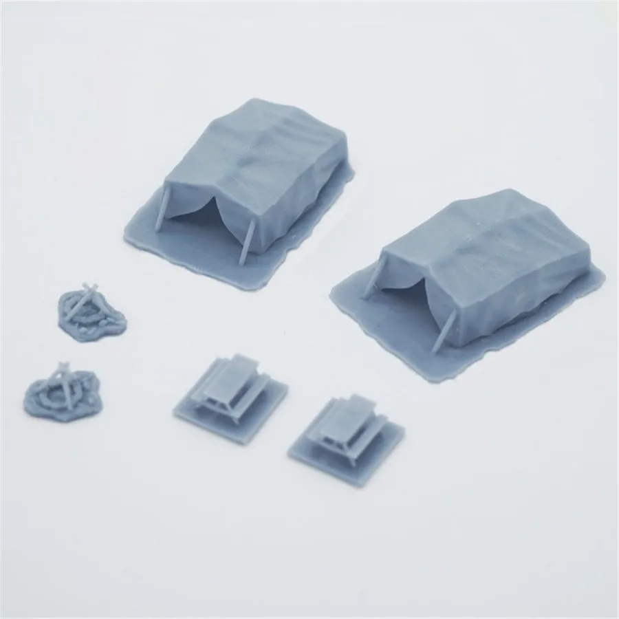 

Train Railway Model Scene N Ratio 1:150 Ho 1/87 Camping Tent Picnic Table Chair Bonfire Suit