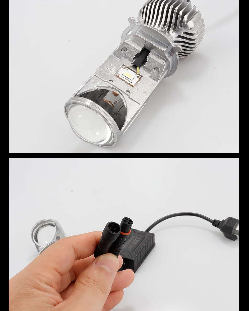 H4 светодиодный фонарь с мини-линзой проектора H4 светодиодный комплект для преобразования 9600LM для автомобилей Hi/Lo светодиодный фонарь 12 В 24 В 6500 к белый