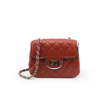 

Women's diamond chain bag classic black red color block shoulder handbag cross body vintage lock bags girl's mini messenger bag