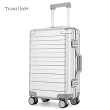 Алюминиево-магниевый сплав роскошный 20 дюймовый размер высокое качество чемодан на колесиках международный бренд чехол на колесиках