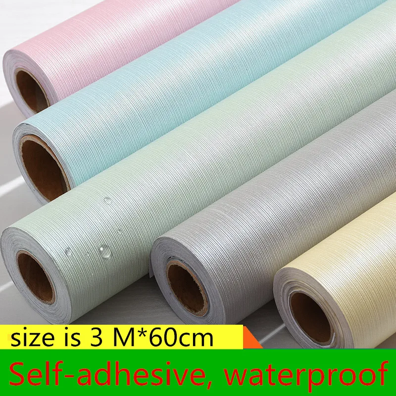 Modern simple self adhesive solid color silk wallpaper plain wallpaper