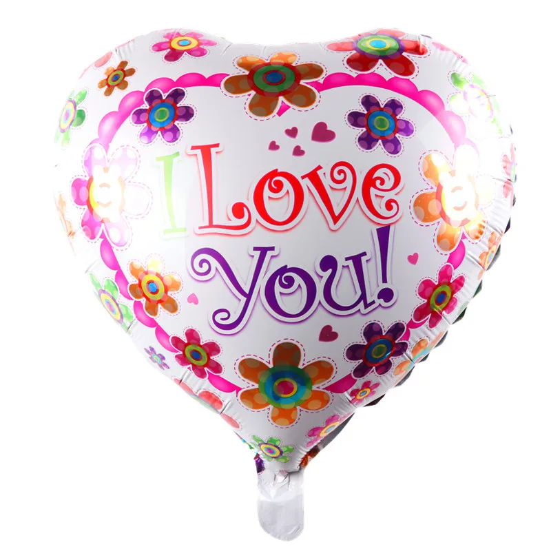The new helium balloon wholesale Valentine's Day heart shaped balloon decoration party iloveyou