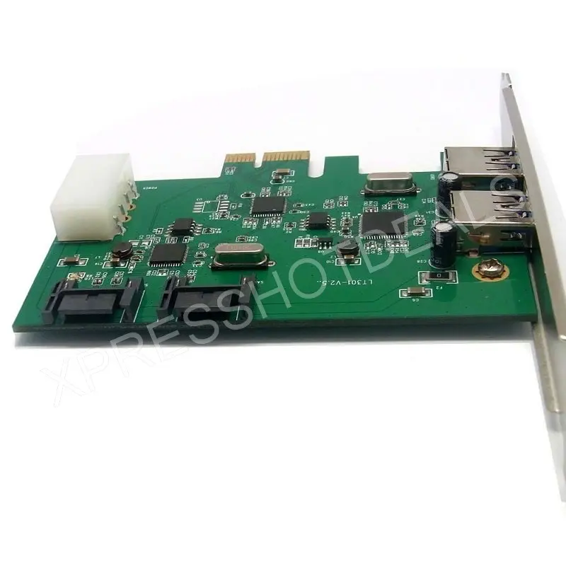 Адаптер-адаптер PCI-E PCI Express 2 SATA III 3,0 и 2 USB 3,0