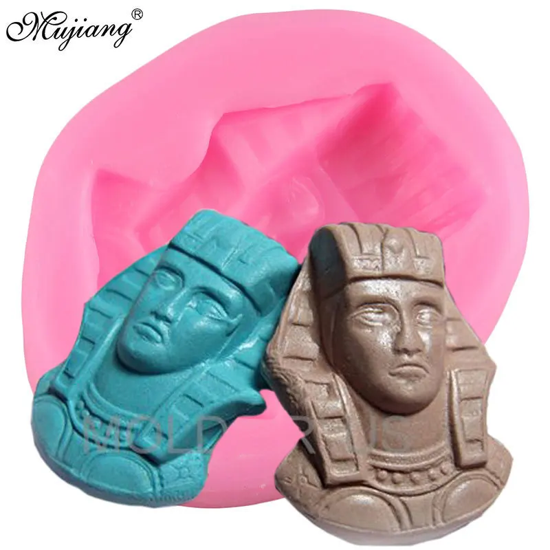 3D Египетский Король Тут Фараон силиконовые формы инструменты для украшения тортов из мастики печенья выпечки Полимерная глина конфеты шоколадные формы для мастики