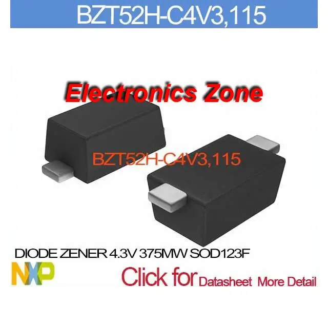115 стабилитрон 4.3 В 375 МВт SOD123F bzt52h-c4v3 52H-C4V BZT52H-C4 52H-C4V3 BZT52H | Электронные компоненты и