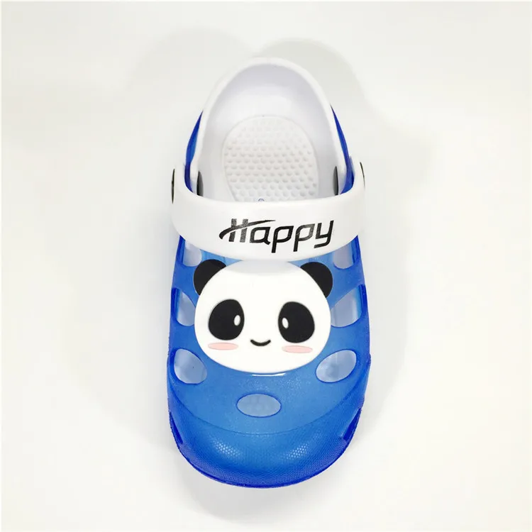 KINE PANDA Children Shoes Girls Slippers Boys Clogs Sandals Kids Indoor Bathroom House Shoes Outdoor Beach Garden Shoes 1-7T - Цвет: Blue