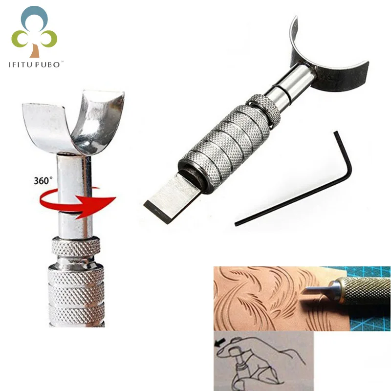 Adjustable height Manual Rotary Carving knife Leather Carving Tools DIY