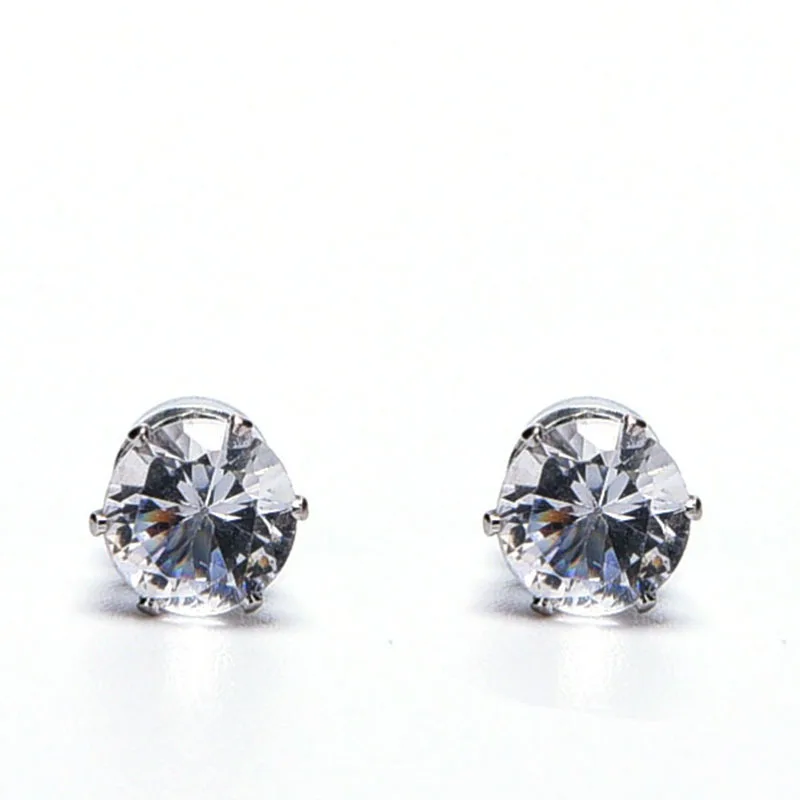 White Black Magnetic Magnet Ear Stud Easy Use Crystal Stone White Black Magnetic Magnet Ear Stud Easy Use Crystal Stone Earrings For Women Men