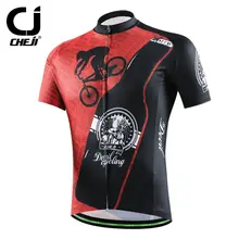 Devil Red Cycling Jerseys Cheji Men Cycling Shirts Anti-slip Bicycle MTB Jackets Breathable S-XXXL 2017