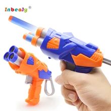 

7.2cm Soft 3 Bullet Toy Set Airguns Plastic Military Sucker Warhead Dart Hollow Hole Head Bullets Darts For Nerf Pistol Toy Gun