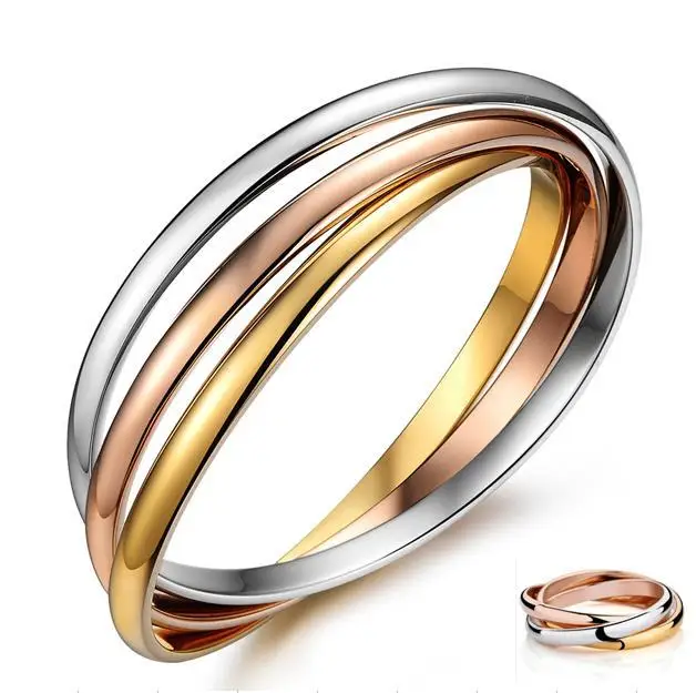 

New 18k Gold Rose bangle 3 Color Bracelets 2 Color sterling silver bracelet For Women Pulseras Nail Bracelet Bijoux From India