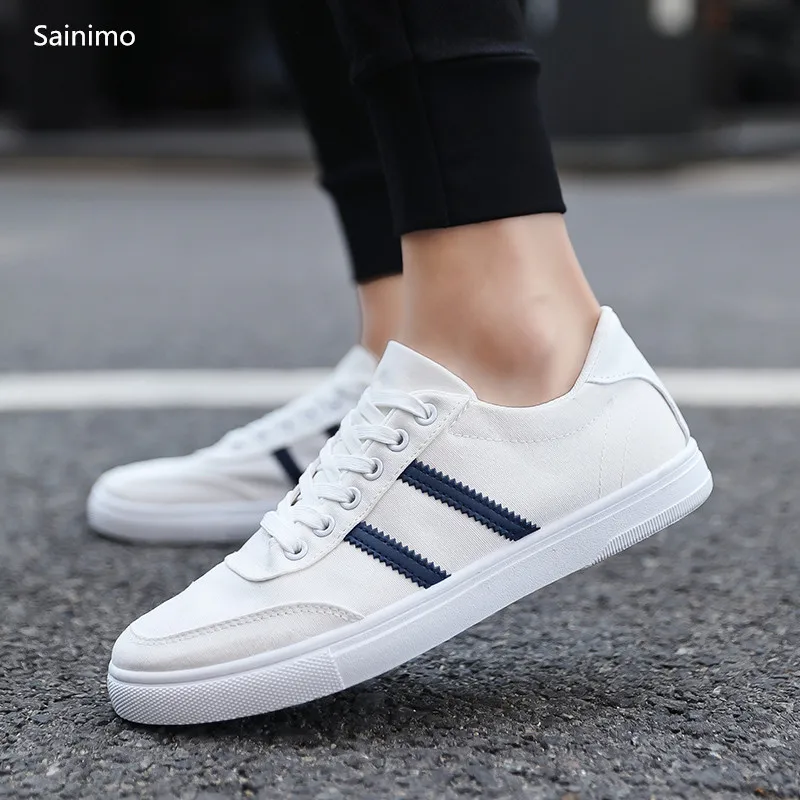 

Student summer wild canvas shoes couple shoes breathable comfortable men's white shoes moda hombre 2018 tenis masculino adulto