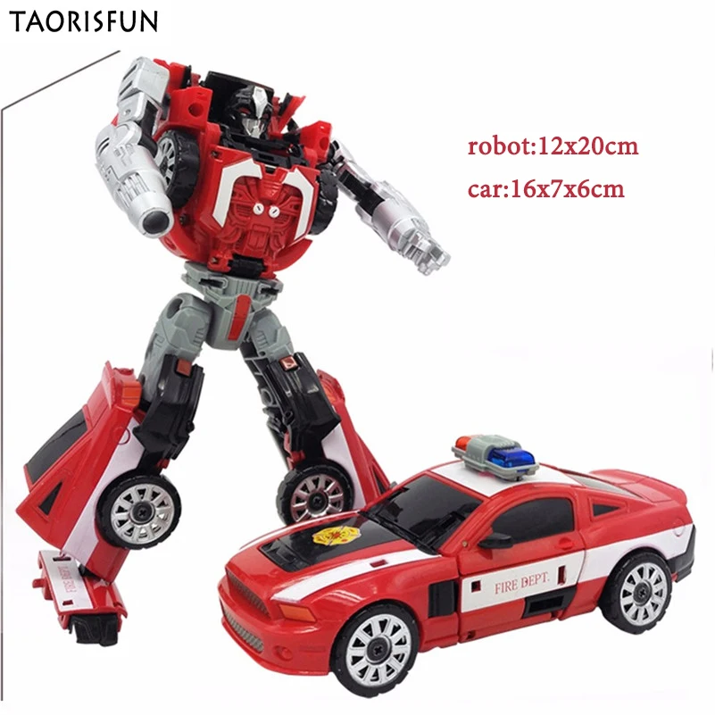 TAORISFUN сплав и пластик 2 в 1 робот трансформер пожарная машина трансформация RobotsCar