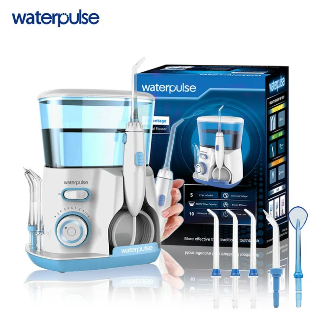Dental Care Waterpulse Rechargeable Water Pick Teeth Cleaning Oral Irrigator V300 Dental Water Jet Flosser With 5pcs Jet Tips Dental Care Waterpulse Rechargeable Water Pick Teeth Cleaning Oral Irrigator V300 Dental Water Jet Flosser With 5pcs Jet Tips