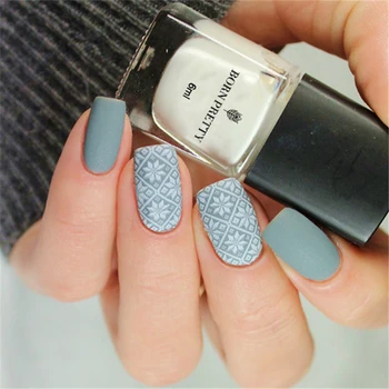 

6ml BORN PRETTY Nail Stamping Polish Art Plate Printing Varnish White Nail Art Stamp varnish Vernis #4
