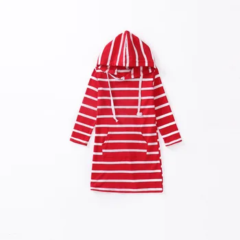 

2019 Autumn Big Girls t-shirt dress 100~150cm tall girls Striped Casual Dress Princess above knee dress Student Cotton dresses