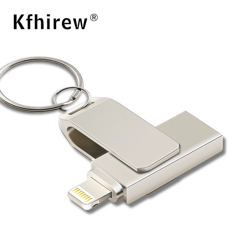 2 в 1 Usb флеш-накопитель 128 ГБ 16 ГБ 32 ГБ 64 ГБ флеш-накопитель HD внешняя карта памяти для iphone 7 7 Plus 6 6s Plus ipad флешка