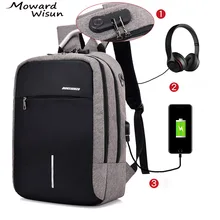 Рюкзак с USB зарядным устройством, Противоугонный рюкзак mochila16 дюймов, мужской рюкзак для ноутбука, Мужская отражающая школьная сумка, водонепроницаемый рюкзак для путешествий