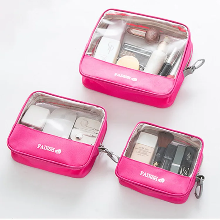 PVC Transparent Cosmetic Bag Waterproof Clear Pouch Organizer Makeup