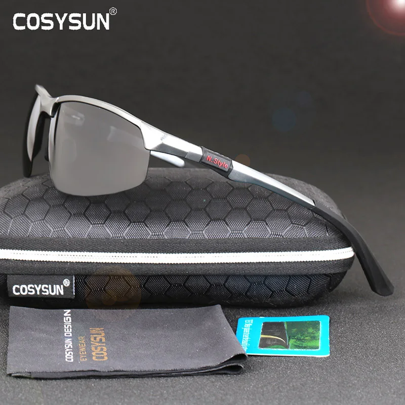 

COSYSUN Aluminum Brand New Polarized Sunglasses Men Fashion Sun Glasses Travel Driving Male Eyewear Oculos Gafas De So CS121