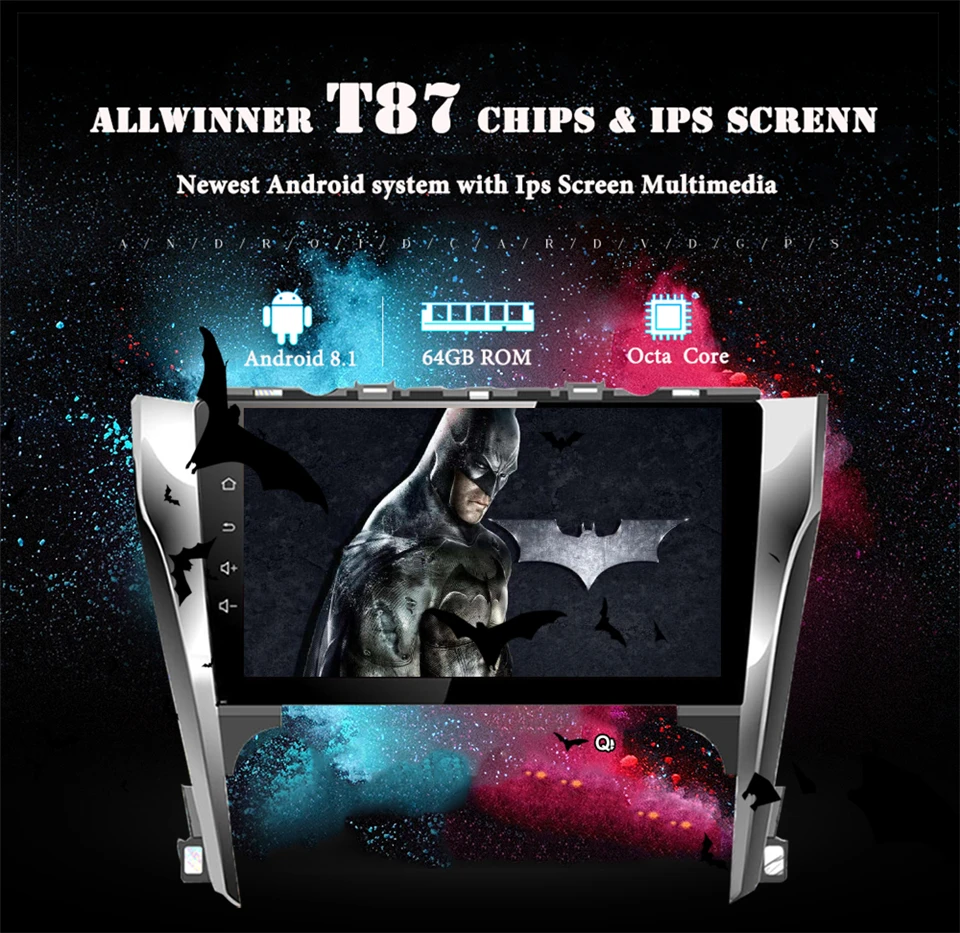 Excellent 10.1 inch 4G+64G Android 9.1 car dvd gps navigation for Toyota Carmry 2012 2013 2014 car radio Multimedia Stereo Video System 3