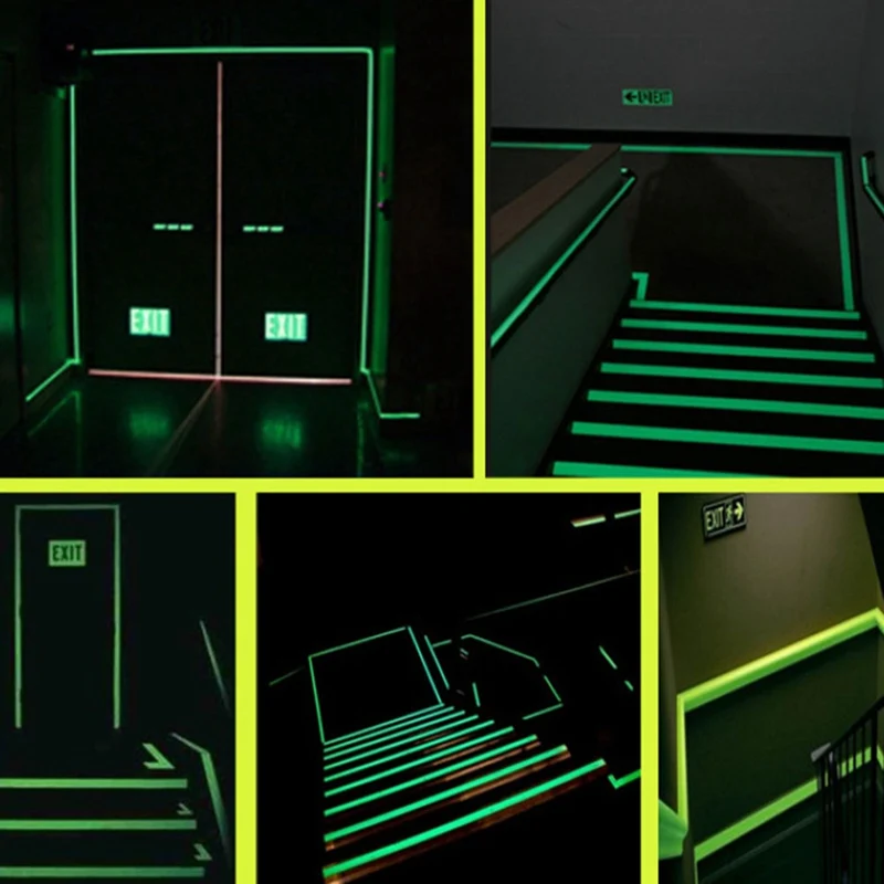

1 Meter Luminous Tape Waterproof Self-adhesive Glow In The Dark Warning Stickers DIY Safety Stage Luminous Tape