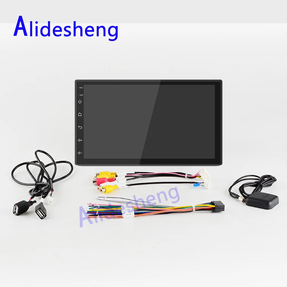 Discount 2 Din Android 8.1 GPS Navigation Car Radio Car Stereo 7"1024*600 Universal Car Player Wifi Bluetooth USB Audio 5