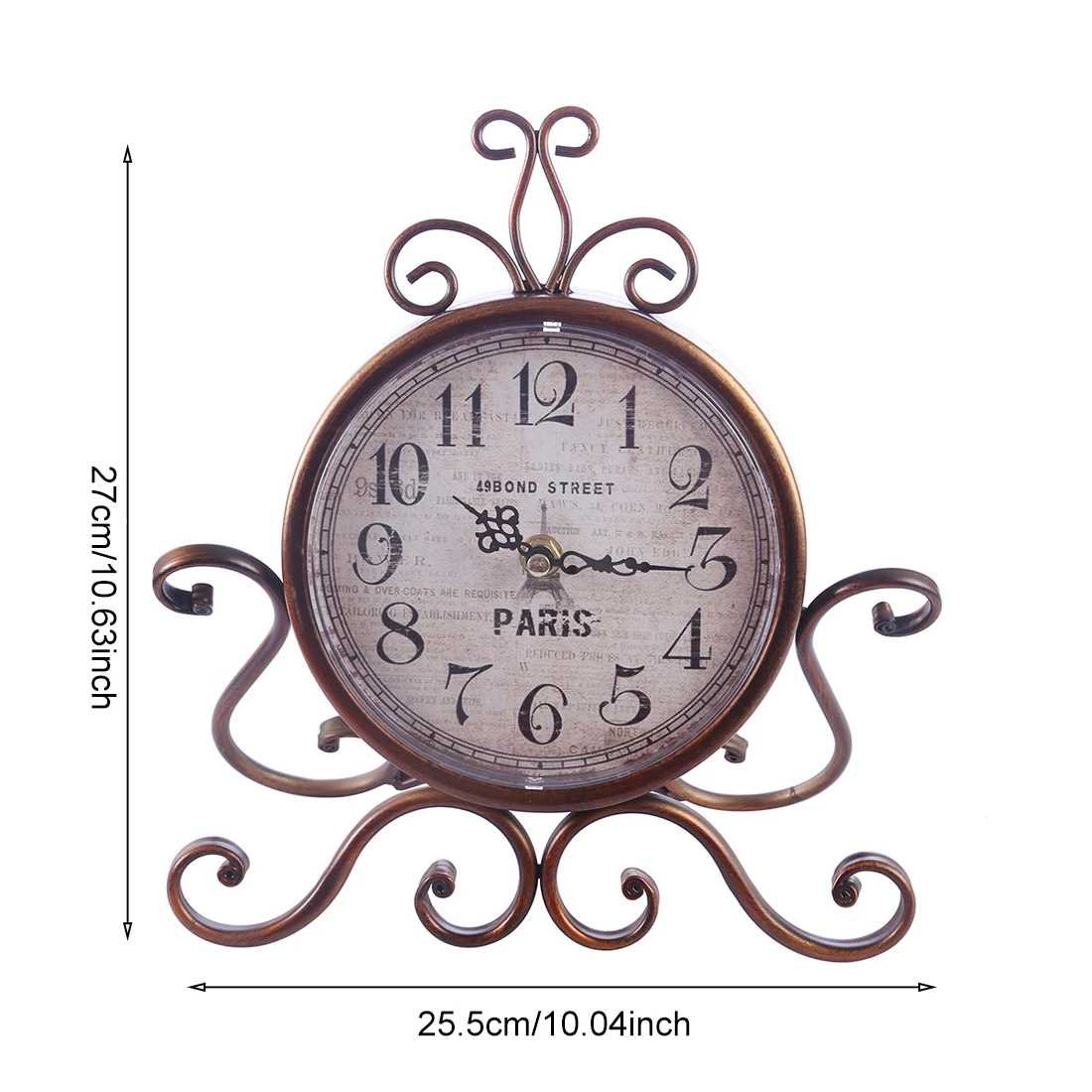 10 дюймов настольные часы Винтажный Классический европейский стиль Ретро Железный арт бесшумные настольные часы домашний декор королевская гостиная новое поступление