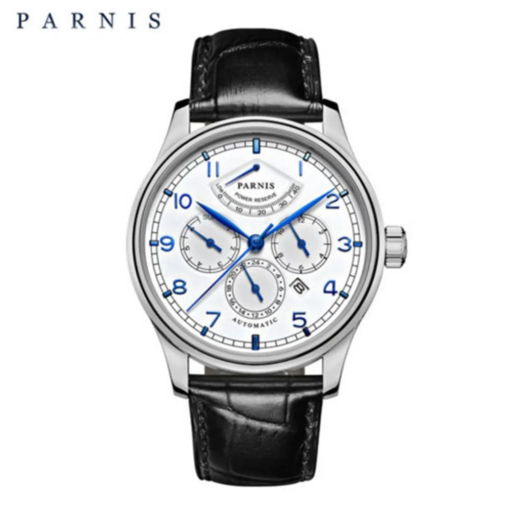 Parnis Sapphire Crystal Mechanical Automatic Mens Watch Power Reserve Month Day Show Watch Slim Miyota 9100 Movement Mechanical Watches Aliexpress