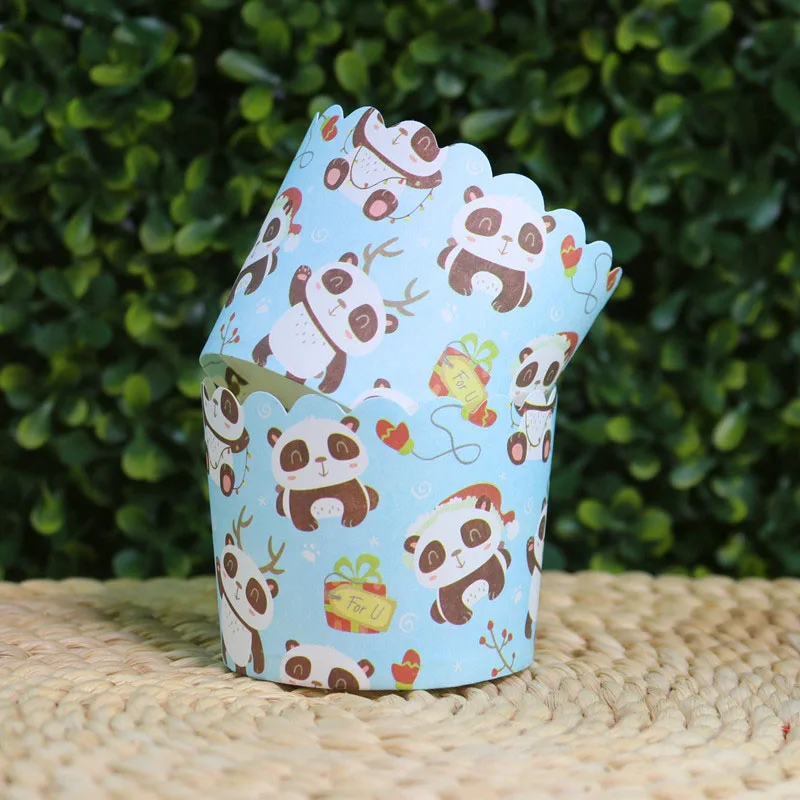 

Big size 50PCS Cute Panda Madagascar Animal elephant lion king zebra giraffe design Paper Cupcake Cup for wedding birthday party