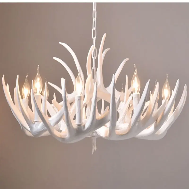 

LukLoy Antler Chandelier Lamp Vintage Loft Pendant Antler Light Creative Hanging Light for Cafe Parlor Bedroom Hall Drop Lightin