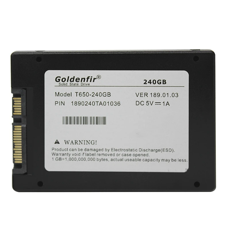 Goldenfir 2,5 Sata2 Sata3 Ssd Внутренний твердотельный жесткий диск на 1 накопитель на жестком диске для компьютера