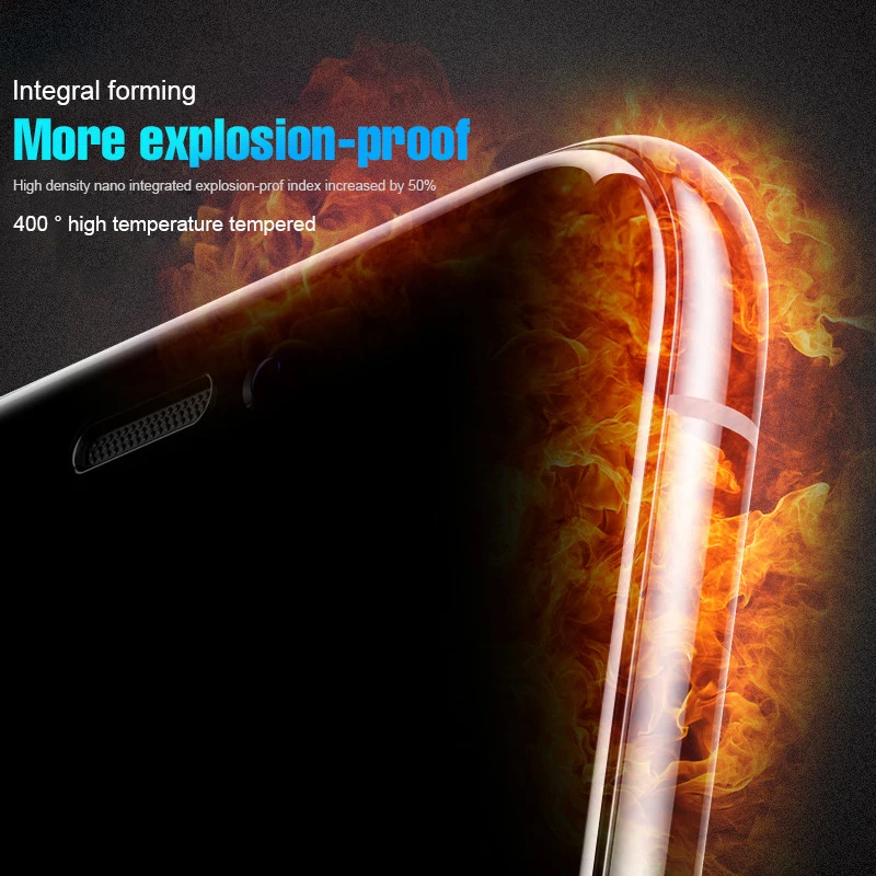 5D Anti-fingerprint Schutz Glas für iPhone 7 Screen Protector iPhone 8 Gehärtetem Glas auf iPhone X