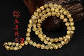 

natural titanium crystal 108 beads bracelet lovers jewelry