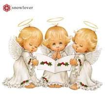 

NEW 5D Diy Diamond Painting Cross Stitch Three Christmas Angel Wall Sticker Painting Diamond Mosaic Diamond Embroidery M02151