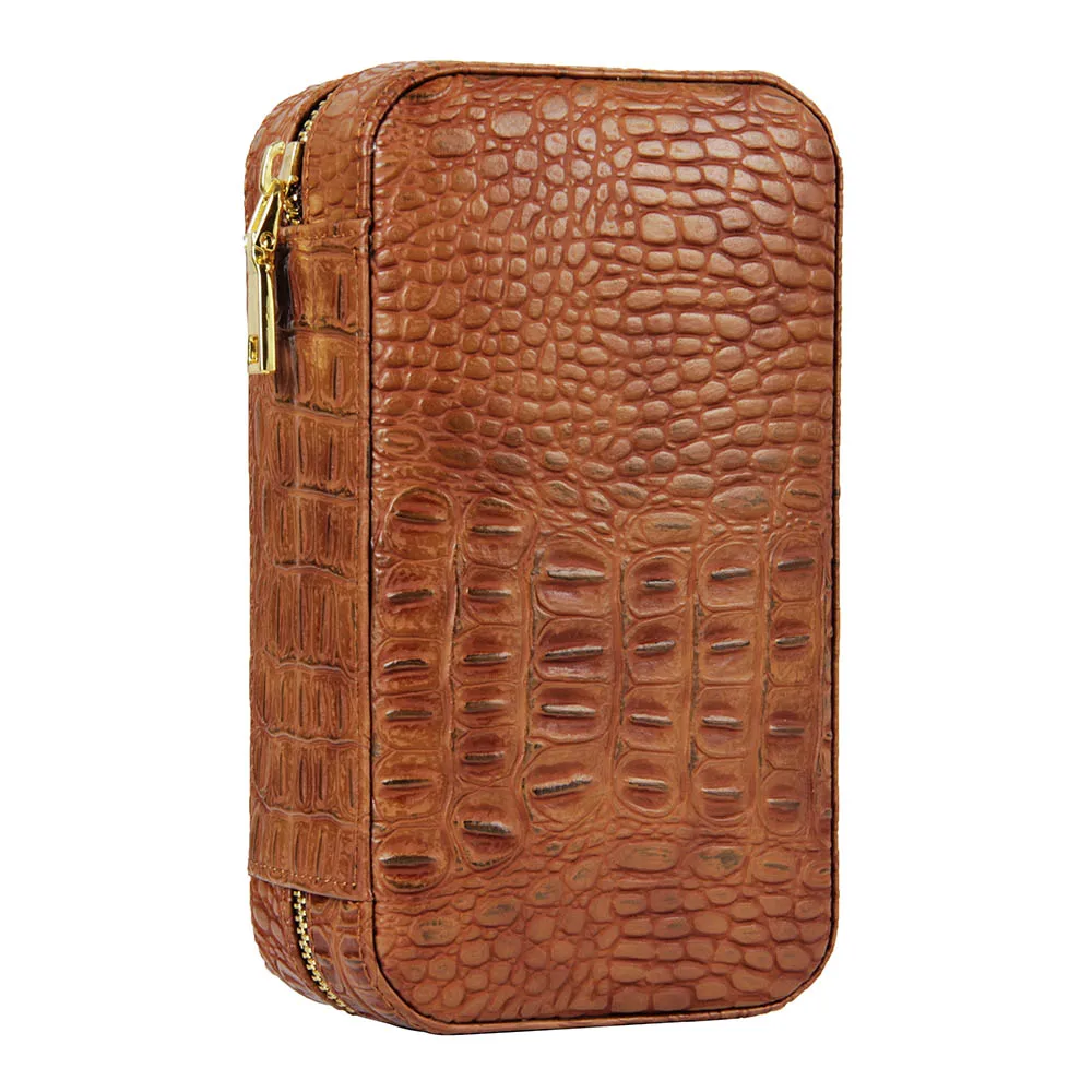 Buy COHIBA Brown Leather Cedar Wood Lined Portable