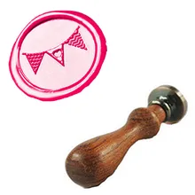 Винтажный Модный флаг сердце изображение на заказ логотип Свадебное приглашение восковое уплотнение штамп палисандр ручка набор