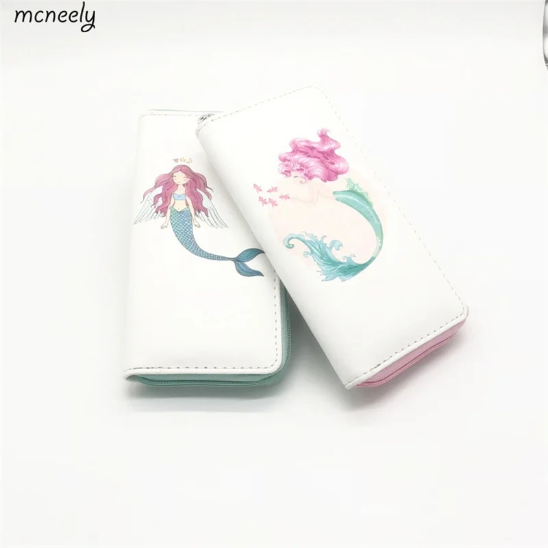 

Lovely Women Long Wallet Clutch Purse Mermaid Pattern Wallet Purse For Women Purse Card Holders Wallet