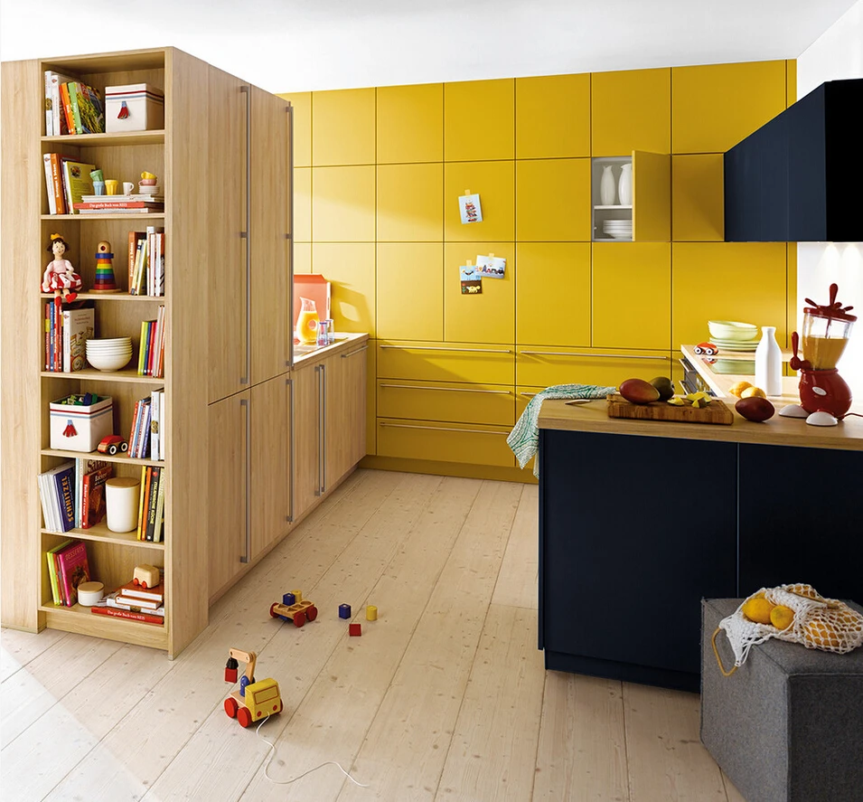 

2017 new design kitchen cabinets orange color modern high gloss lacquer kitchen furnitures L1606052