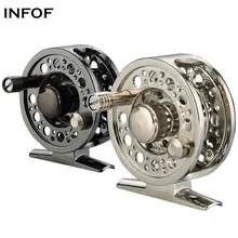 INFOF FL60 нахлыстом катушка полностью металлический 2+ 1BB Алюминий сплавов литья муха катушка с большой шпуля