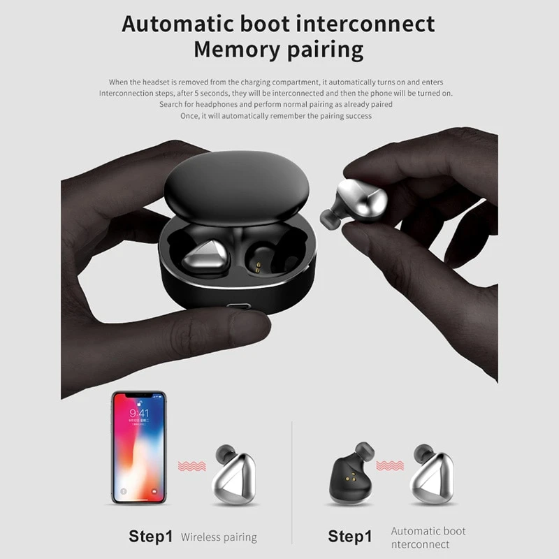 TWS беспроводные наушники стерео Bluetooth спортивные игровая гарнитура 6D звук