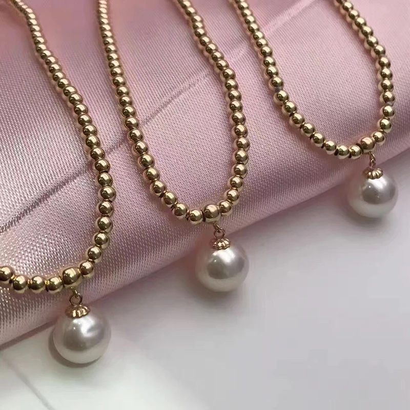 Sinya Natural pearls 18k gold beads strand bracelet for women girls Mom lover length 18cm can adjustable pearl diameter 7-8cm  (7)
