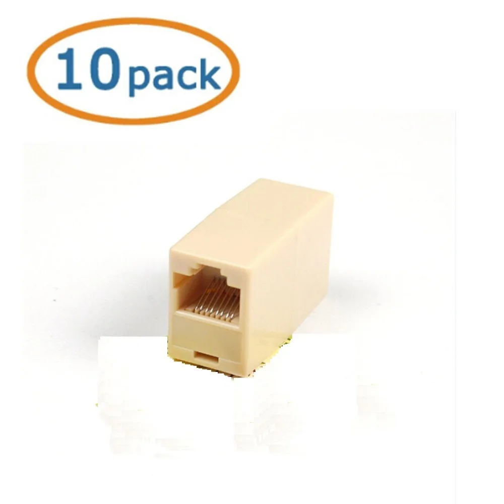 10x RJ45 Network Net LAN Plug Cable Join Extension Adapter Connector hight quanlity
