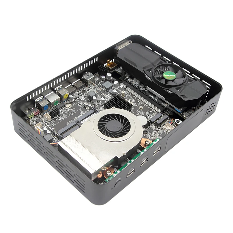 MSECORE I7 8700 GTX1050TI 4G tarjeta dedicada DDR4 Mini PC Windows 10 Juegos de ordenador barebone linux intel Nettop HTPC 4 K