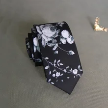 Mantieqingway 6 см полиэстер узкий галстук галстуки для мужчин Свадебный костюм тонкий галстук с цветочным принтом галстук тонкий галстук Gravatas