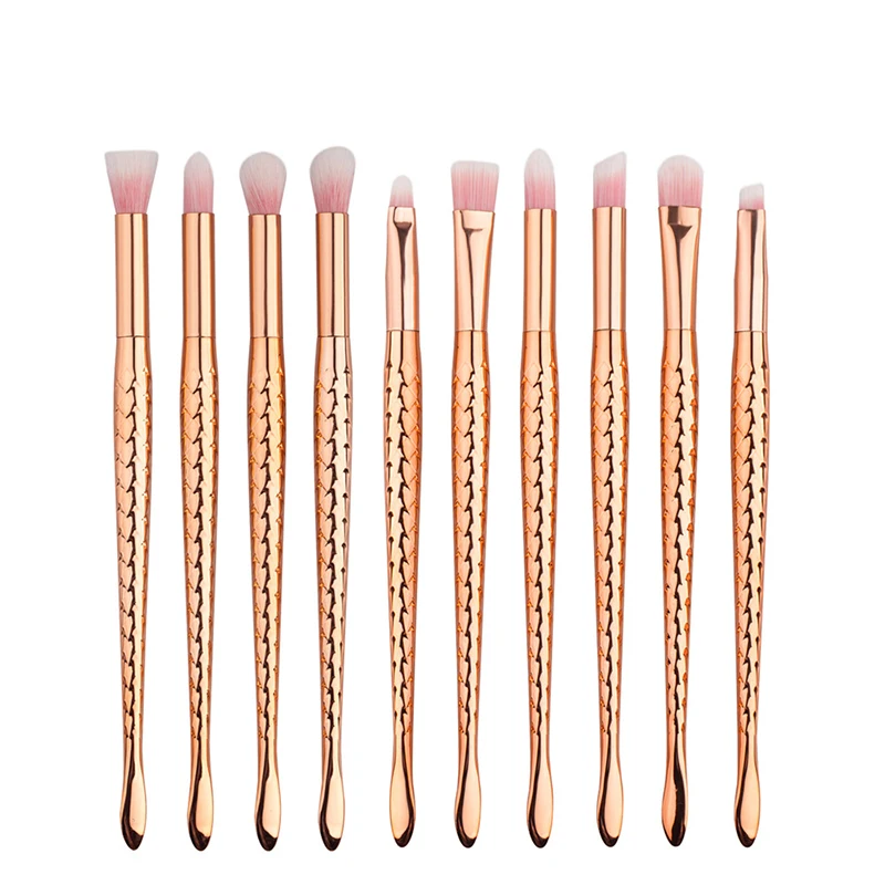 

New 10 pcs Purple Makeup Brushes Set Synthetic Hair Make Up Brush Tools Cosmetic Brush Professional Foundation Brush Kits