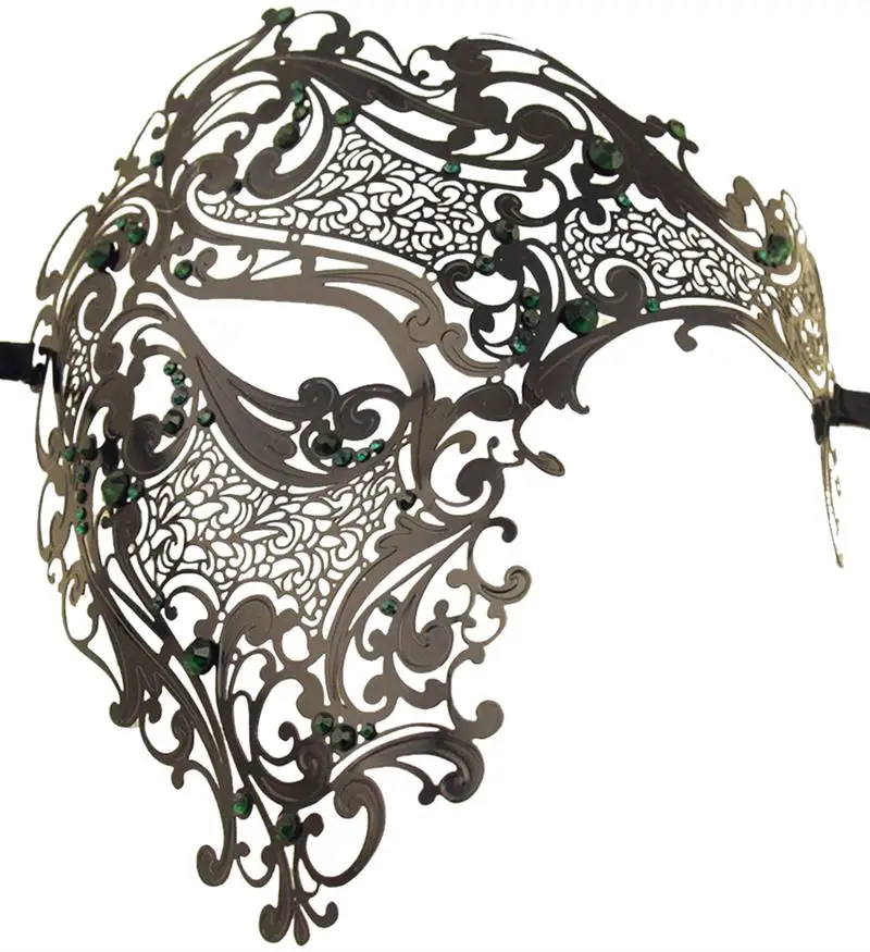 Роскошные вечерние мужские маски Phantom Of The Opera, вечерние